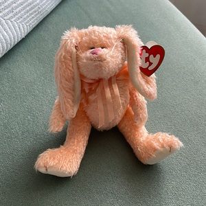 NWT TY Camelia Hare Bunny Rabbit Orange Pink Beanie Baby
